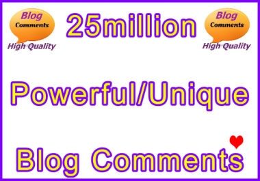 25million Tiered SEO Ultra-Safe Blog Comments