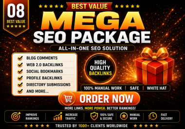 Mega All In One SEO Package 920+ Links Across Every Platform for Google Page 1