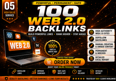 20 Premium Web 2.0 Backlinks With Unique Quality Content for Google Rankings