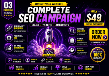 Full Monty SEO Campaign,  Complete Multi Platform Ranking Blast 2026
