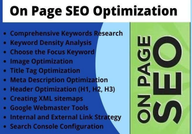I will do complete on-page SEO optimization for your websites in 24 hours