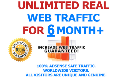 SIX MONTH Unlimited Keyword and Country Targeted Real Visitors Traffic to Website