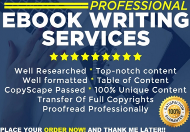 I Will Research and Ghostwrite Your Ebook On Any Topic +FREE ECOVER