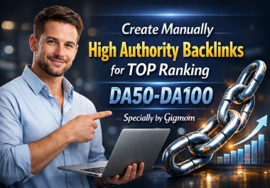 Create Manually 200 High Authority Backlinks for TOP Ranking - DA50-DA100