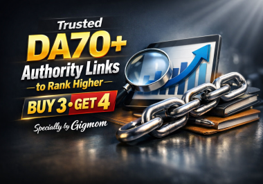Trusted 40 DA70+ Authority Links to Rank Higher - Buy 3 Get 4