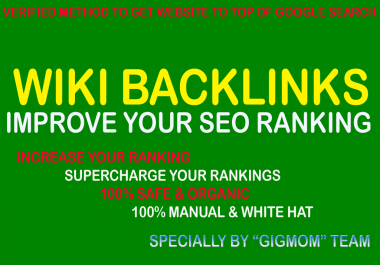 Verified 35 Wiki Backlinks DA40+ - Buy 3 Get 4