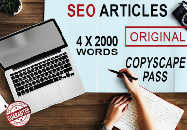I will WRITE 4 x 2000 SEO Copscape Pass Original ARTICLE with feature images