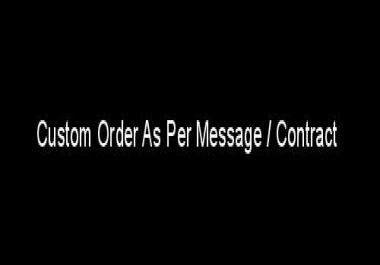 Custom Web Traffic Offer Order Only As Per Message