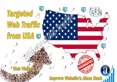 American web visitors real targeted Organic web traffic from USA,  United States