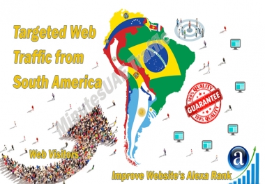 South America web visitors real targeted Organic web traffic from South America