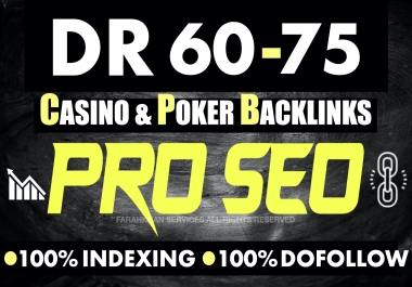 10 Ultimate DR 60-70 PBN Backlinks For Casino/Poker/Judi/Gambling/Betting Websites For Rank Boosting