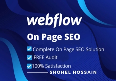 I will do complete Webflow SEO optimization & Webflow SEO Audit