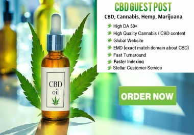 Publish a guest post on CBD,  Cannabis,  Weed Site DA 50+