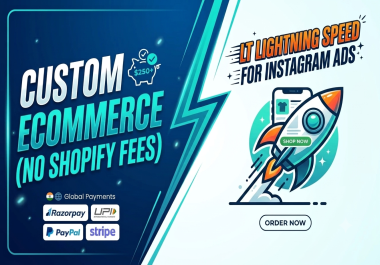 I will design a professional ecommerce website or online store superfast speed