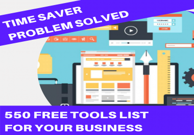 I will share 550 free tools list for your online business