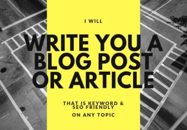 write a 500 word blog or article within 24 hours