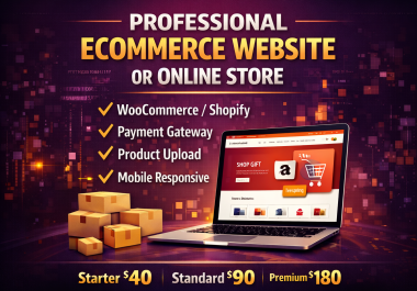 I Will Build a Professional eCommerce Website or Online Store
