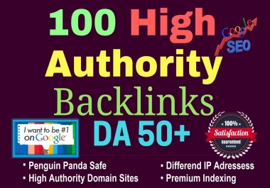 Manually Do 100 backlinks From DA 50 to Rank 1st in Google
