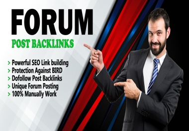 55 unique forum posting dofollow SEO backlinks