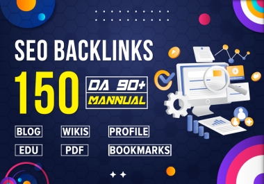 I will create 150 unique domain seo backlinks on da100 websites