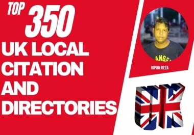 I will Create 350 UK local citations or Local Business Listing and Directory submission,  local SEO