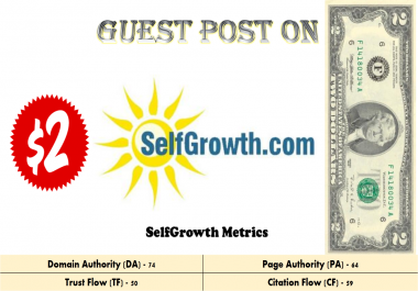 Publish Guest Post on selfgrowth da 74 with 2 Back Link