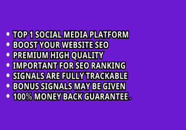 High Quality Premium 5,000 WEB SEO Social Signals Network Bookmarks Backlinks