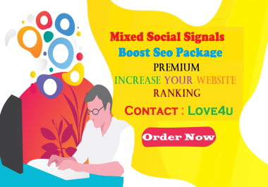 High Quality Premium 4 Platforms 6,010+ Mixed Social Signals Pinterest Tumblr Reddit WEB