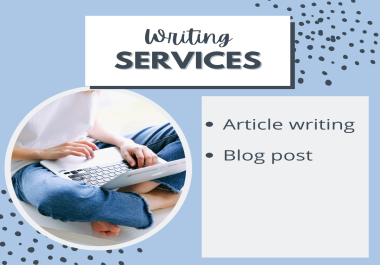 I Can Write An Article Or A Blog In 24 Hours