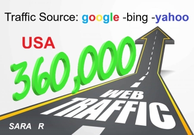 keyword targeted google organic USA traffic to your website for 30 days