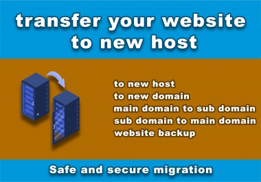 move or transfer your website to new host or domain