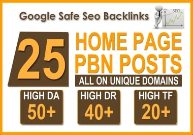 Build 25 High PA DA TF CF HomePage PBN Backlinks - Dofollow Quality Links