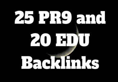 All time boosting service 25 PR9 and 20 EDU Backlinks