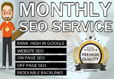 Monthly SEO service quality backlinks to rank website