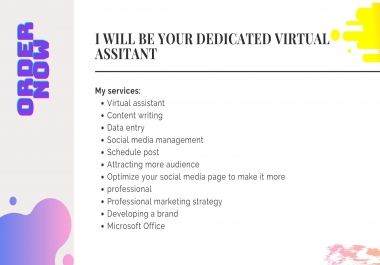 Need a virtual assistant for your social media platform Here i am,  your virtual assistant.