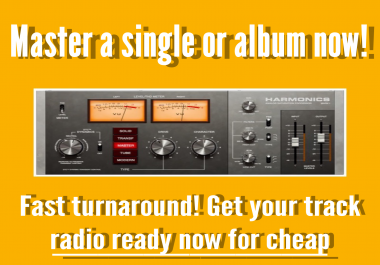 Master your single/album now quality guaranteed