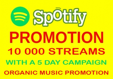 10,000 Single music stream promotion
