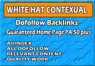 I will do homepage contextual high pa dofollow backlinks