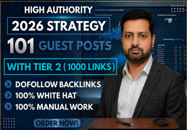 101 Powerful Do-follow Guest With Tier 2 1000 Comments backlinks