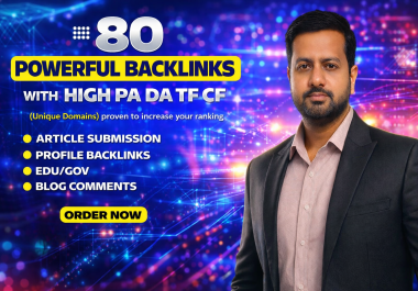 Get 80 powerful backlinks to boost Google rankings fast