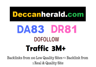 Guest post on Deccanherald,  deccanherald. com - DA83 - Dofollow