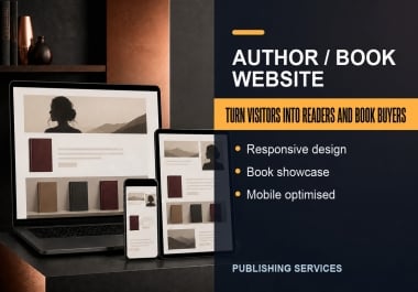 I will create a professional author or book WordPress website