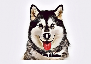 draw 3 your pet to portrait illustration vector art