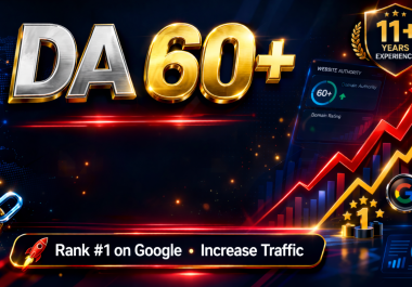 Permanently Increase Your Website Domain Authority to DA 60+ SEO Boost for Page 1 Ranking