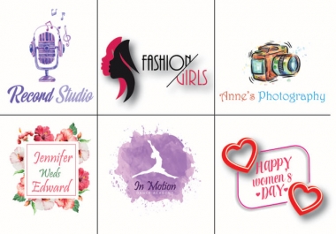 Design professional watercolor and feminine logo