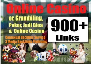 900 Casino Backlinks from Gambling,  Online Casino & Poker web2.0 sites