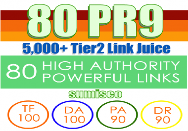 5080+ Links - Create 80 PR9 Backlinks DA-100 with 5000 Tier2 Links Easy Link Juice & Faster Index