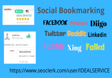 I will manually submit 20 Social bookmarking High PA and DA sites
