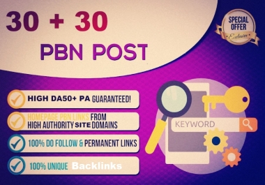 Handpicked & Manual - 30 google sites pbns + 30 blogger blog post pbns strong backlinks