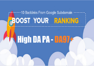 10 Backlinks From Google Subdomain Da100